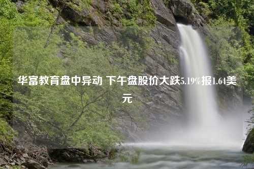 华富教育盘中异动 下午盘股价大跌5.19%报1.64美元