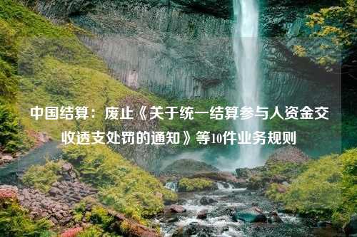 中国结算：废止《关于统一结算参与人资金交收透支处罚的通知》等10件业务规则