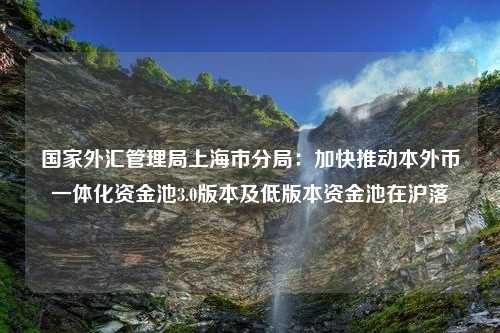 国家外汇管理局上海市分局：加快推动本外币一体化资金池3.0版本及低版本资金池在沪落