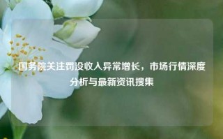 国务院关注罚没收入异常增长，市场行情深度分析与最新资讯搜集