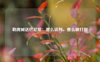 勒庞喊话巴尼耶：要么谈判，要么被打倒