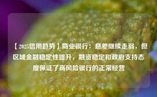 【2025信用趋势】商业银行：息差继续走弱，但区域金融稳定性提升，融资稳定和政府支持态度保证了高风险银行的正常经营