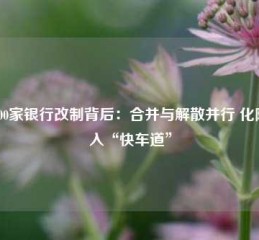 超200家银行改制背后：合并与解散并行 化险驶入“快车道”