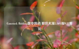 Comstock Holding盘中异动 股价大涨5.16%报9.52美元