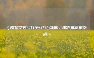 Q4有望交付8.7万至9.1万台新车 小鹏汽车盘前涨超4%