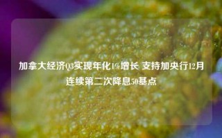 加拿大经济Q3实现年化1%增长 支持加央行12月连续第二次降息50基点