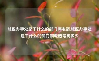 城区办事处是干什么的部门啊电话,城区办事处是干什么的部门啊电话号码多少