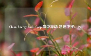 Clean Energy Fuels Corp.盘中异动 急速下挫5.13%