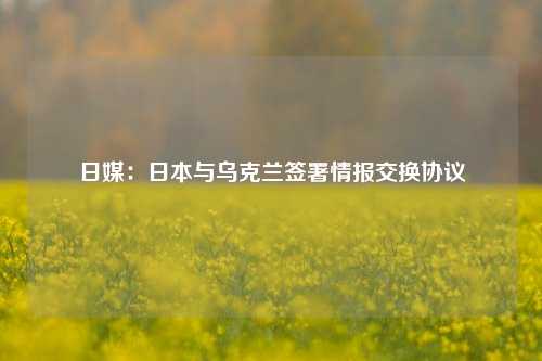 日媒：日本与乌克兰签署情报交换协议-第1张图片-中共霸州城区办事处-何庄社区