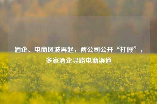 酒企、电商风波再起，两公司公开“打假”，多家酒企寻路电商渠道-第1张图片-中共霸州城区办事处-何庄社区