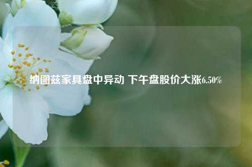 纳图兹家具盘中异动 下午盘股价大涨6.50%-第1张图片-中共霸州城区办事处-何庄社区