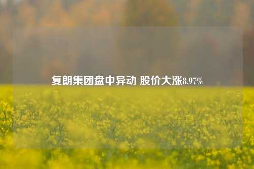 复朗集团盘中异动 股价大涨8.97%-第1张图片-中共霸州城区办事处-何庄社区