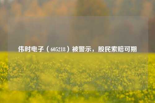 伟时电子（605218）被警示，股民索赔可期-第1张图片-中共霸州城区办事处-何庄社区