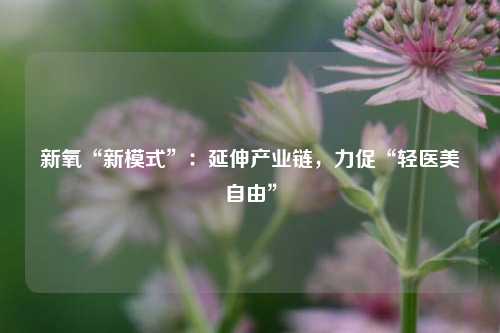 新氧“新模式”：延伸产业链，力促“轻医美自由”-第1张图片-中共霸州城区办事处-何庄社区