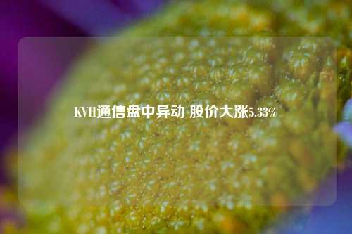 KVH通信盘中异动 股价大涨5.33%-第1张图片-中共霸州城区办事处-何庄社区