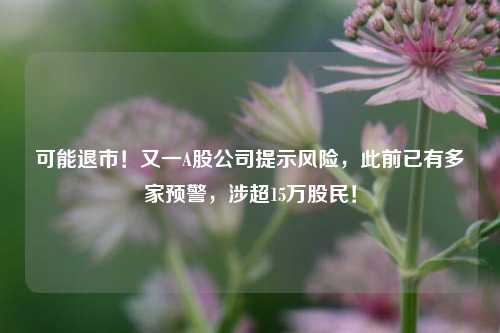 可能退市！又一A股公司提示风险，此前已有多家预警，涉超15万股民！-第1张图片-中共霸州城区办事处-何庄社区