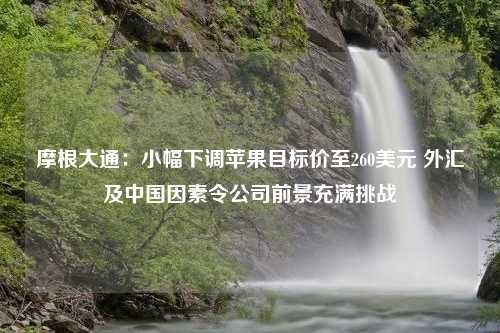 摩根大通：小幅下调苹果目标价至260美元 外汇及中国因素令公司前景充满挑战