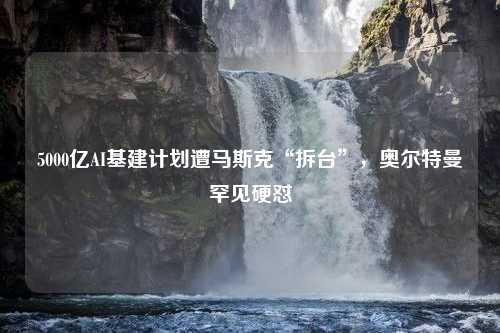 5000亿AI基建计划遭马斯克“拆台”，奥尔特曼罕见硬怼